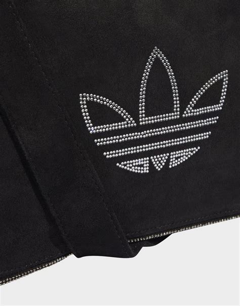 adidas Originals Rhinestones Fake Suede Shoulder Bag 